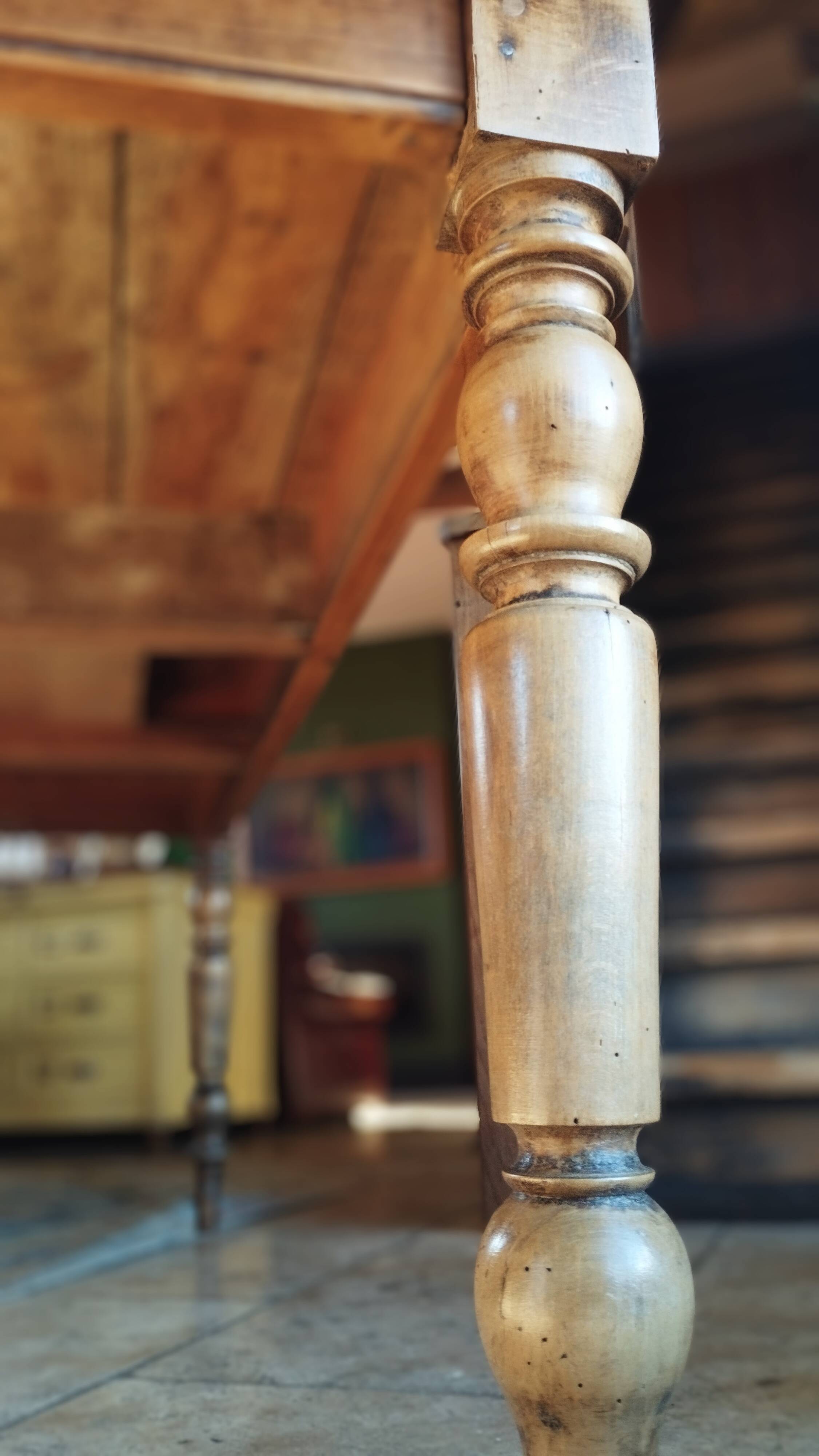 Farmhouse table dating from the end of the 19th century