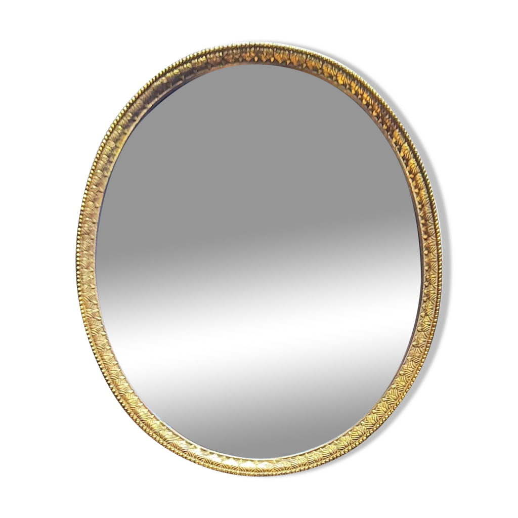 Miroir Art Déco Métal Doré L.80 X H.95 Cm Emde