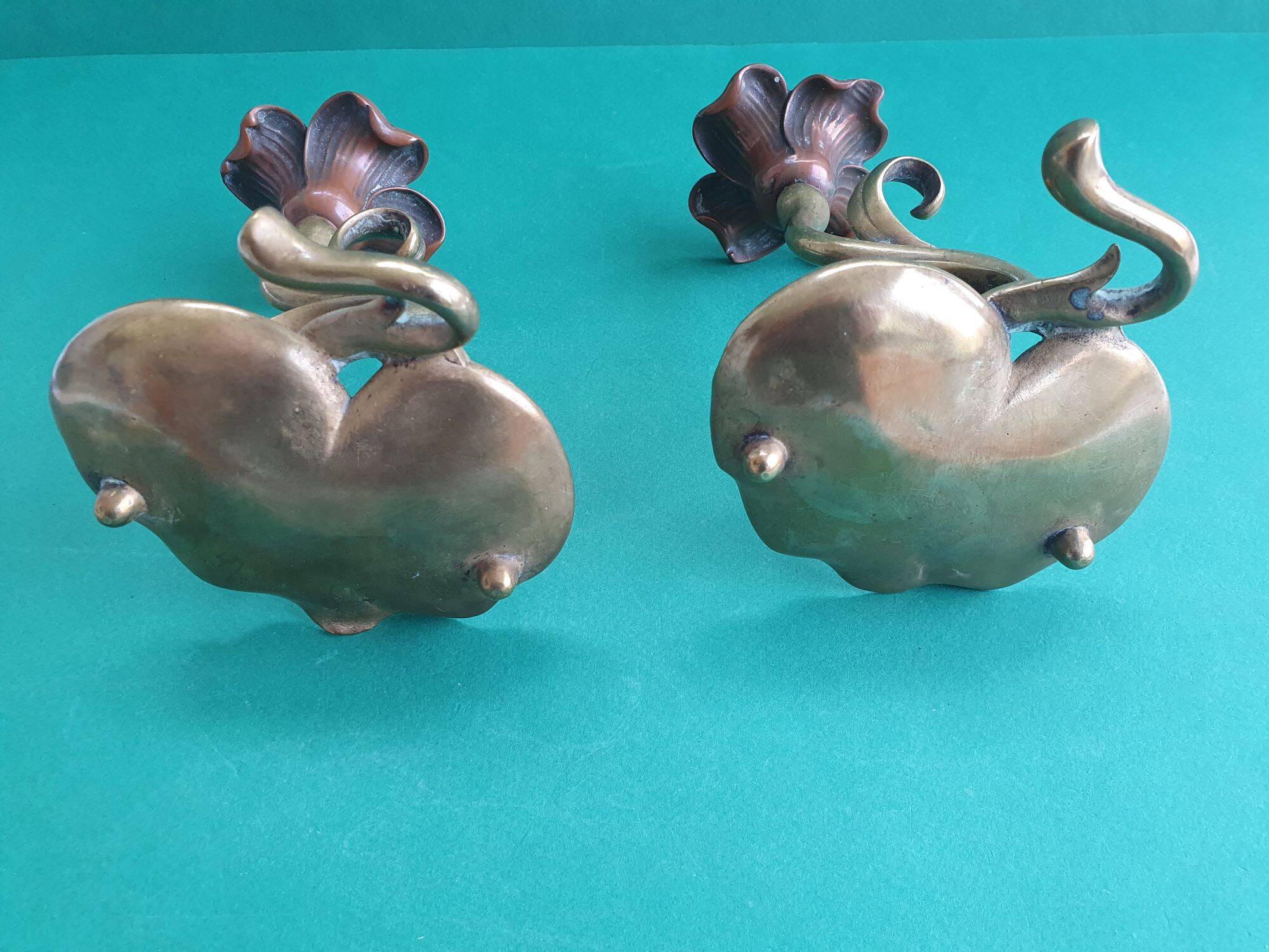 Pair of Art Nouveau candlesticks