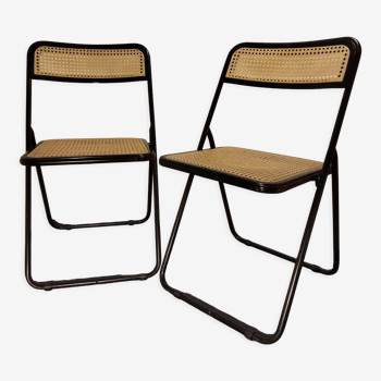 Pair of Italian folding chairs