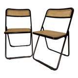 Pair of Italian folding chairs