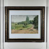 Watercolour on paper depicting a path by C. Piveteau 1915