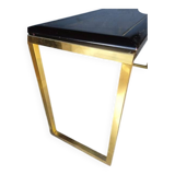 Designer console in gilded brass and glass, 1970s