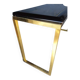 Designer console in gilded brass and glass, 1970s