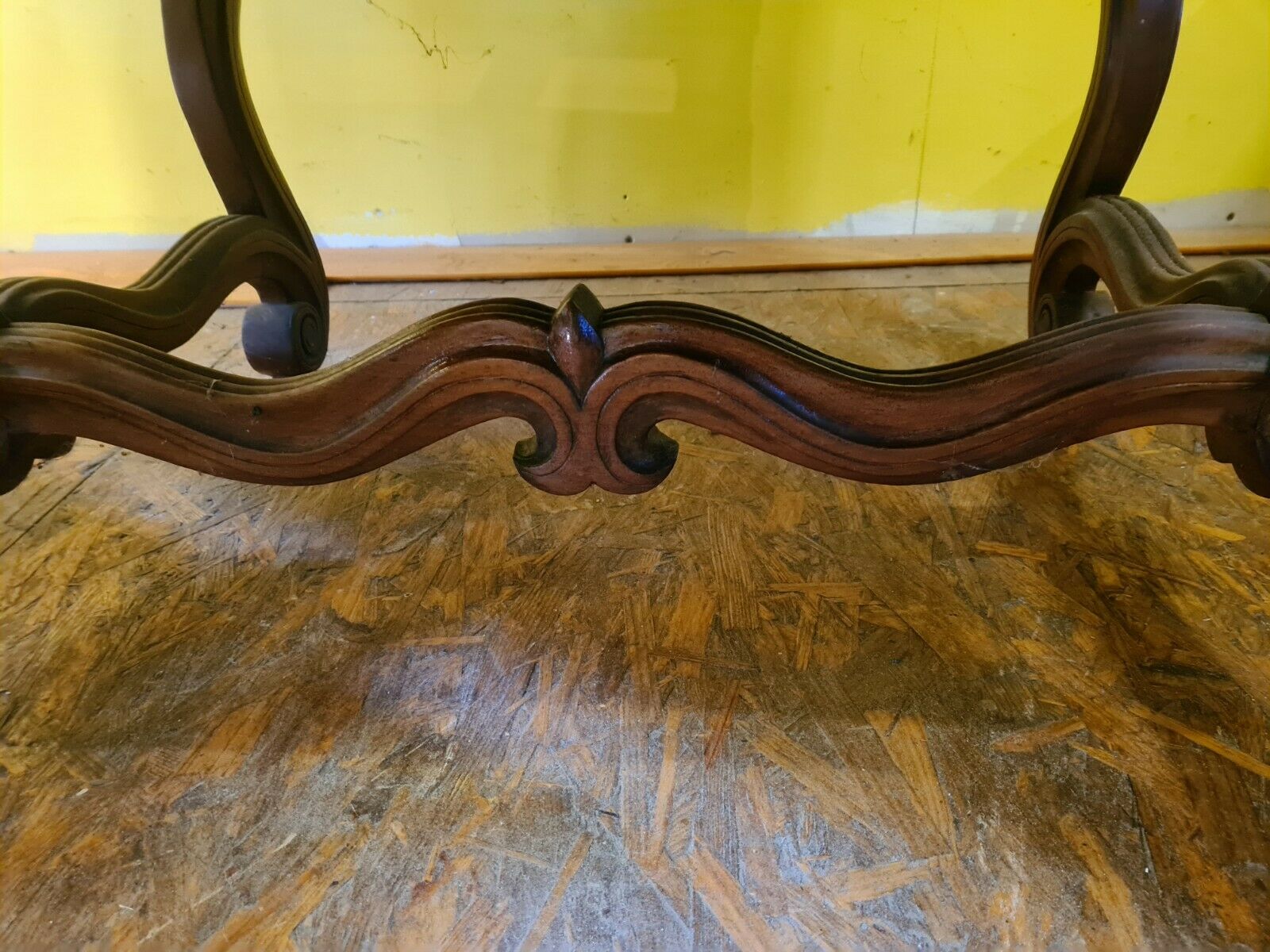 Walnut renaissance style armchair