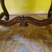 Walnut renaissance style armchair