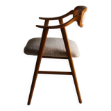Fauteuil scandinave en fausse fourrure de mouton retournée | Années 1960