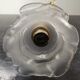 Wall lamp old tulip glass paste shape flower gooseneck brass porcelain Art Deco 1930 TBE
