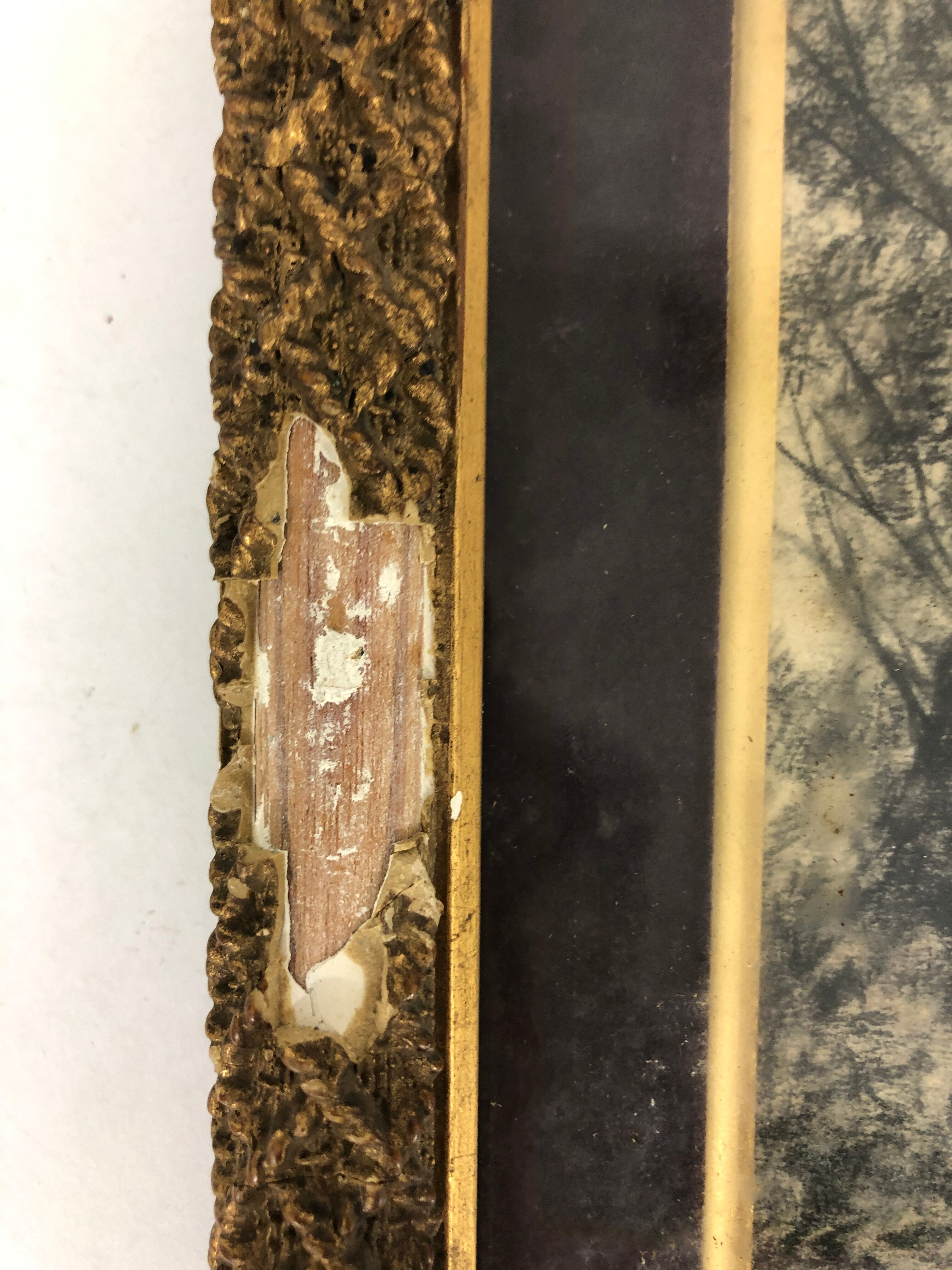 Framed charcoal test