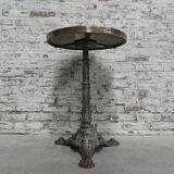 Bistro table with cast iron leg