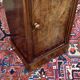 19th-century bedside table in mahogany with a grey marble top.