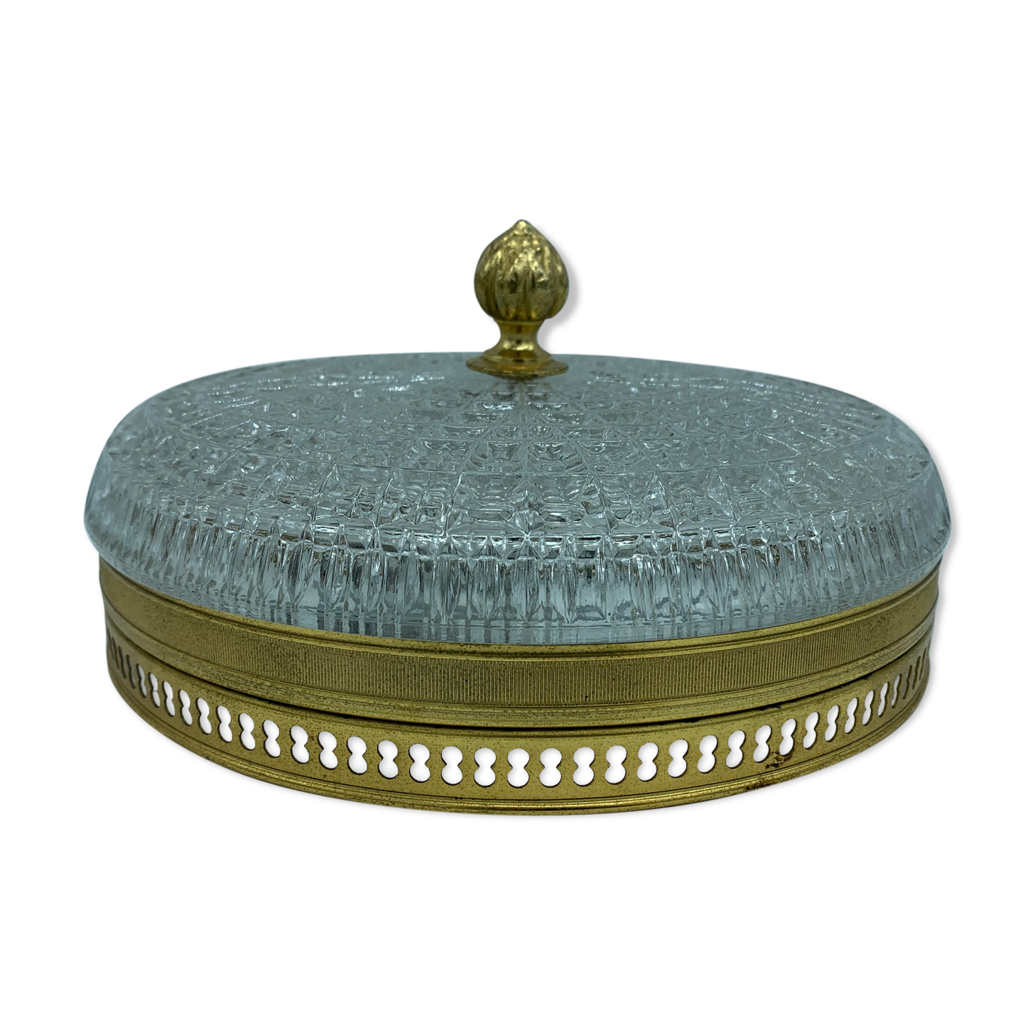 Lucien Gau's old crystal gold ceiling light