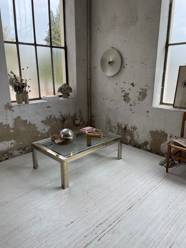 Brass chrome coffee table