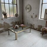 Table basse chrome laiton