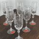 Champagne flutes, cut crystal from Lorraine, with original box.