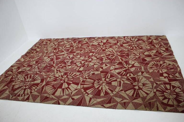 Rare design organic abstract geometric carpet/rug, 1960s