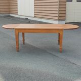 Refectory table with flaps in solid oak