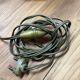 Pied de lampe nénuphar en laiton vintage