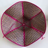 Foldable woven straw hat