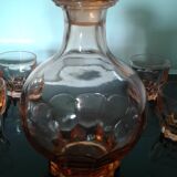 Set of 7 port glasses including a carafe