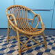 Fauteuil corbeille enfant en rotin