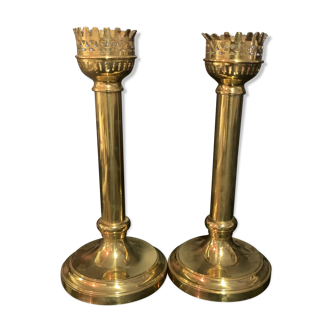 Pair of vintage candle holders