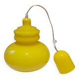 Vintage yellow glass pendant light
