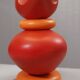 Louis Drimmer large ceramic pebble lamp orange 1980s