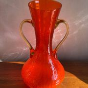 Vase en verre craquelé