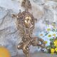 Antique brass coat hook