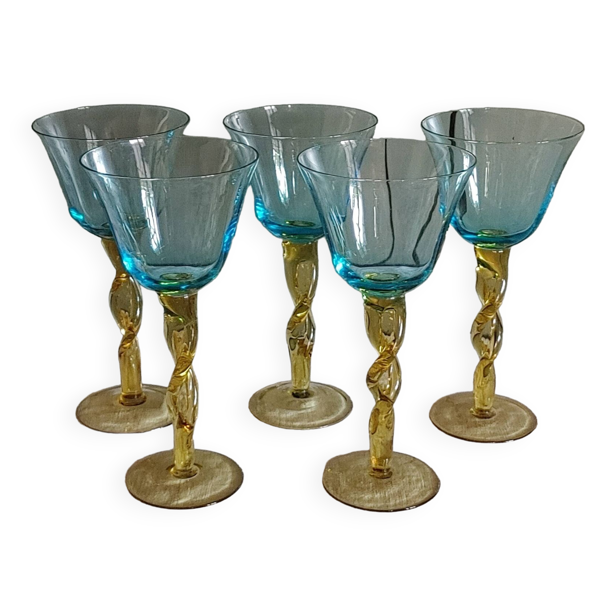 5 Large glasses, purchased in Murano in 1992