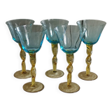 5 Large glasses, purchased in Murano in 1992