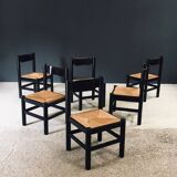 Mid-Century Modern Carimate Dining Chairs, Italy, 1970s, Set of 6