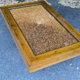 Roméo Rega Coffee Table, Pine Scales, Vintage 1970 Design