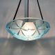 Antique DEGUE chandelier, Art Deco pendant bowl 1 light, in glass paste.