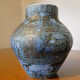 Jacques Blin blue vintage ceramic vase 1950