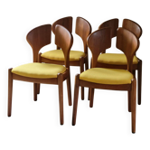 Set of 4 Schou Andersen teak dining chairs, Denmark, 1960s
