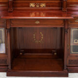 Large Antique Console Table with Mirror, 1910s