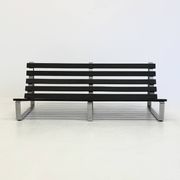 Vintage slatted bench by Kho Liang Ie for Artifort