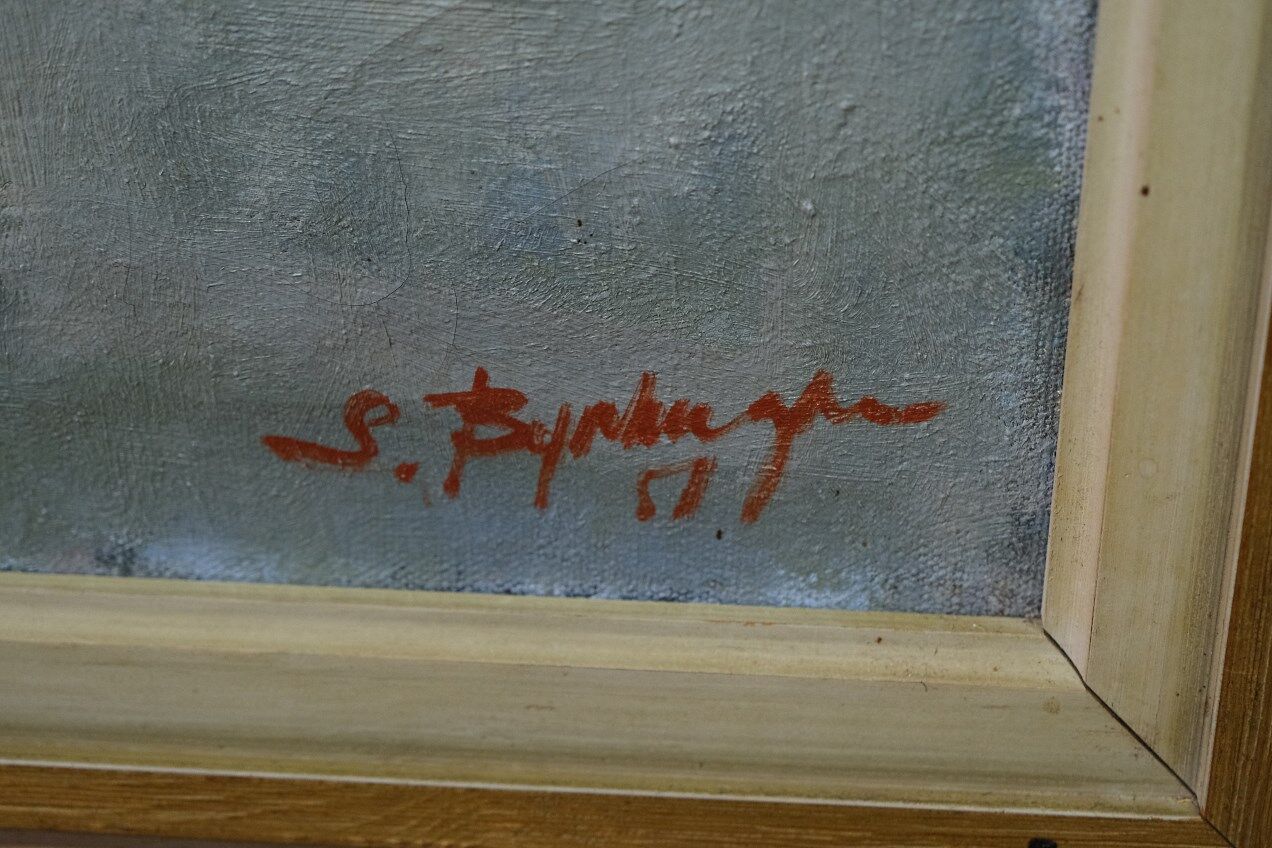 Swedish Artist, Figurative Modern Painting, 1951, Oil on Canvas, Framed