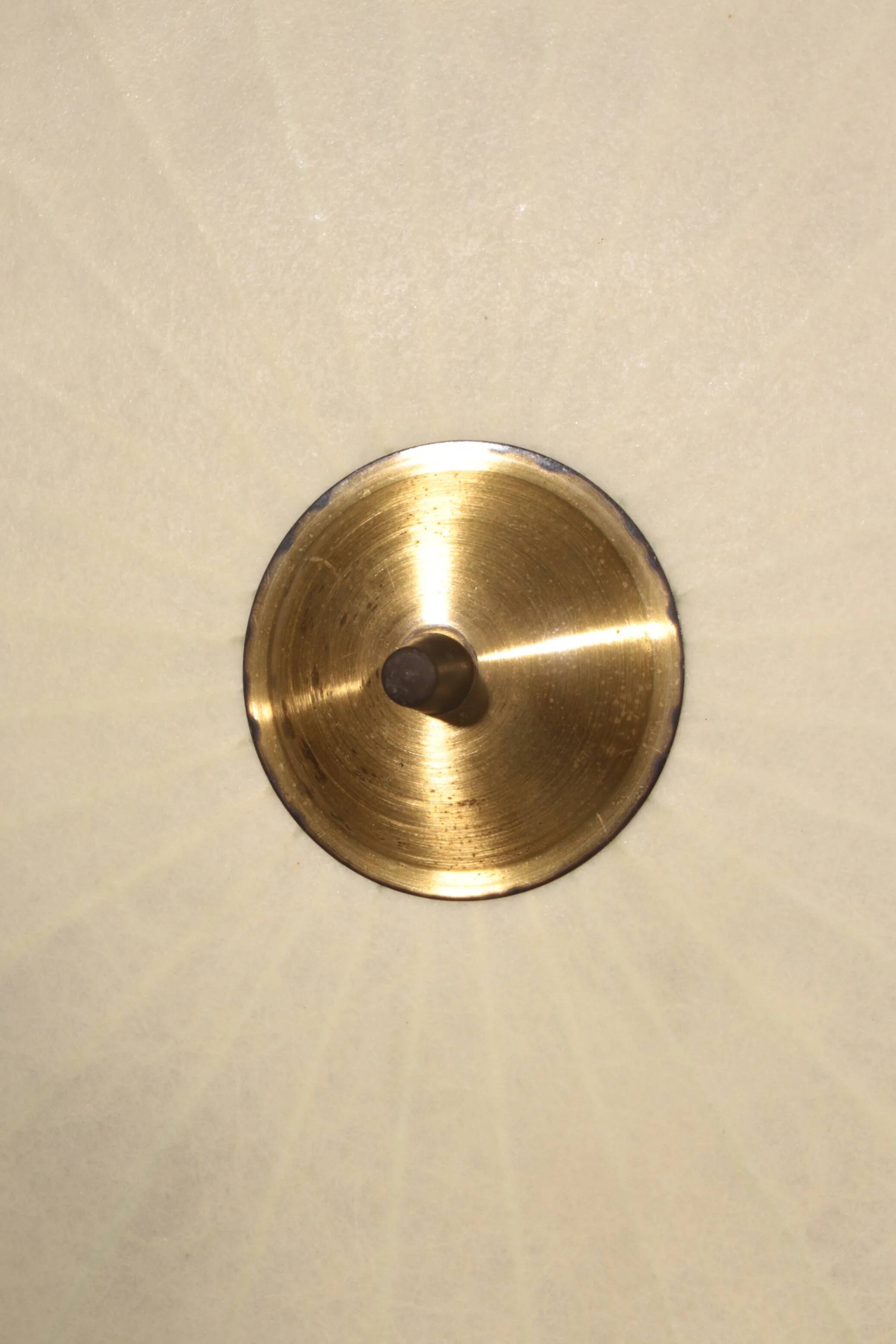 Sculptural cocoon light – mid-century Goldkant wall & ceiling lamp by Friedel Wauer