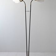 Lampadaire 2 feux en métal noir
