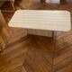 Minimalist design coffee table in unbleached travertine stone