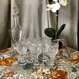 Set of 9 crystal liqueur glasses by nancy art of table