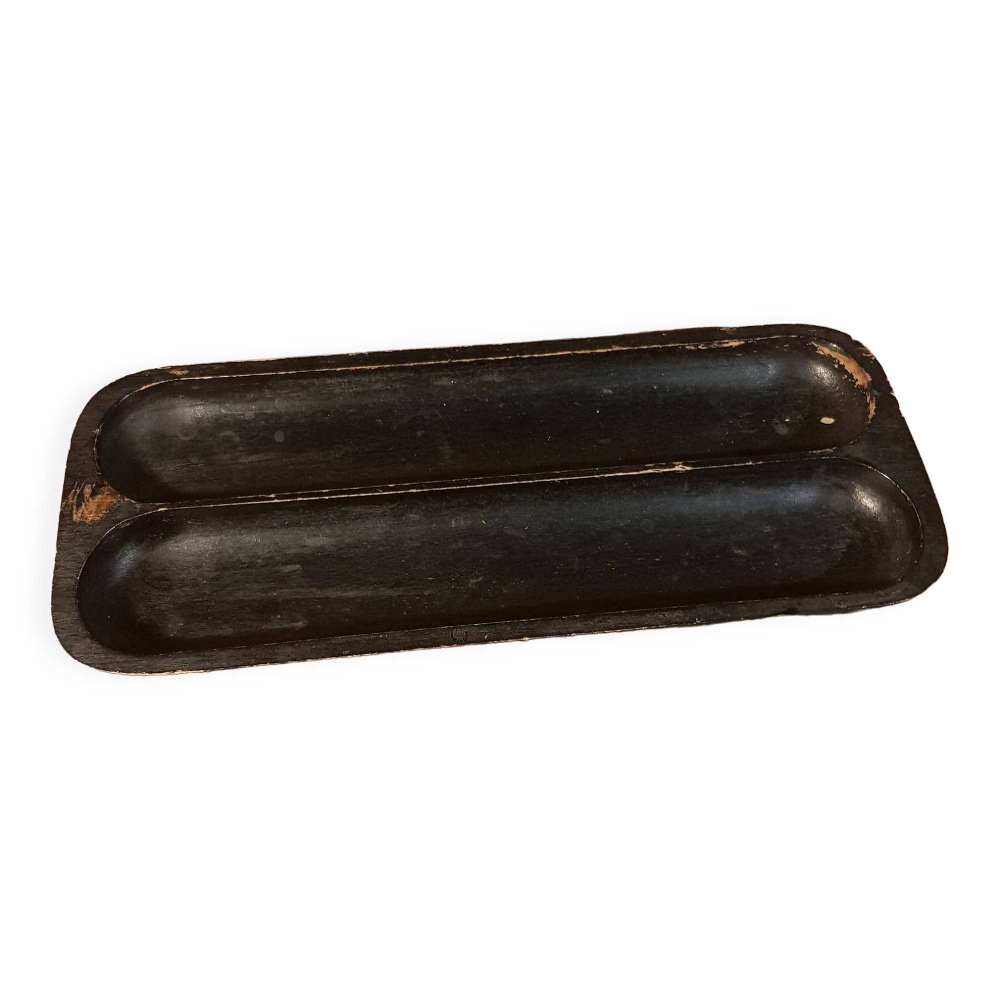 Old wooden pencil holder