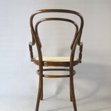 Cane bistro armchair N°14, by Hofmann 1895, Art Nouveau.