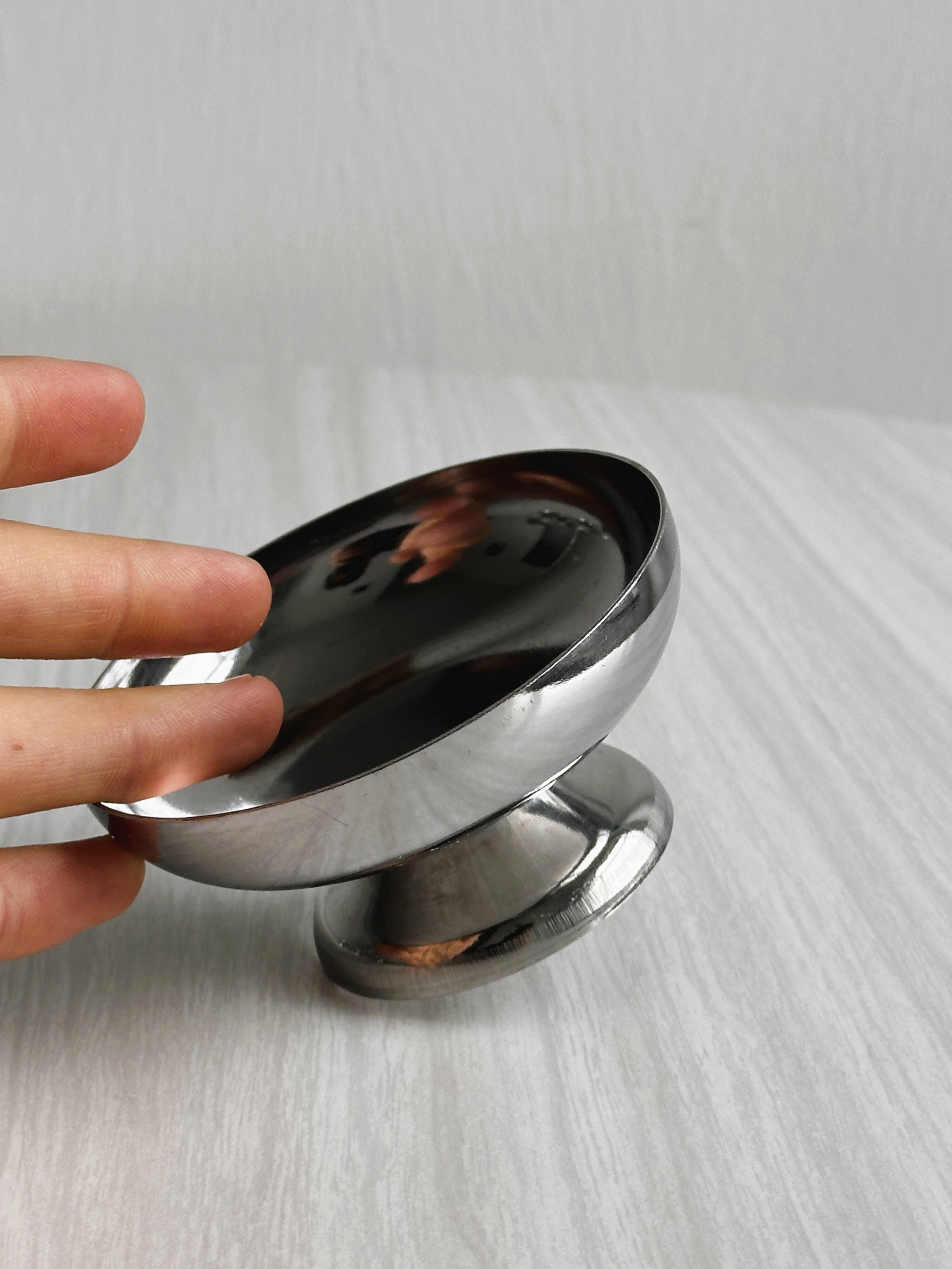 6 coupelles sur pied en inox style Letang Remy