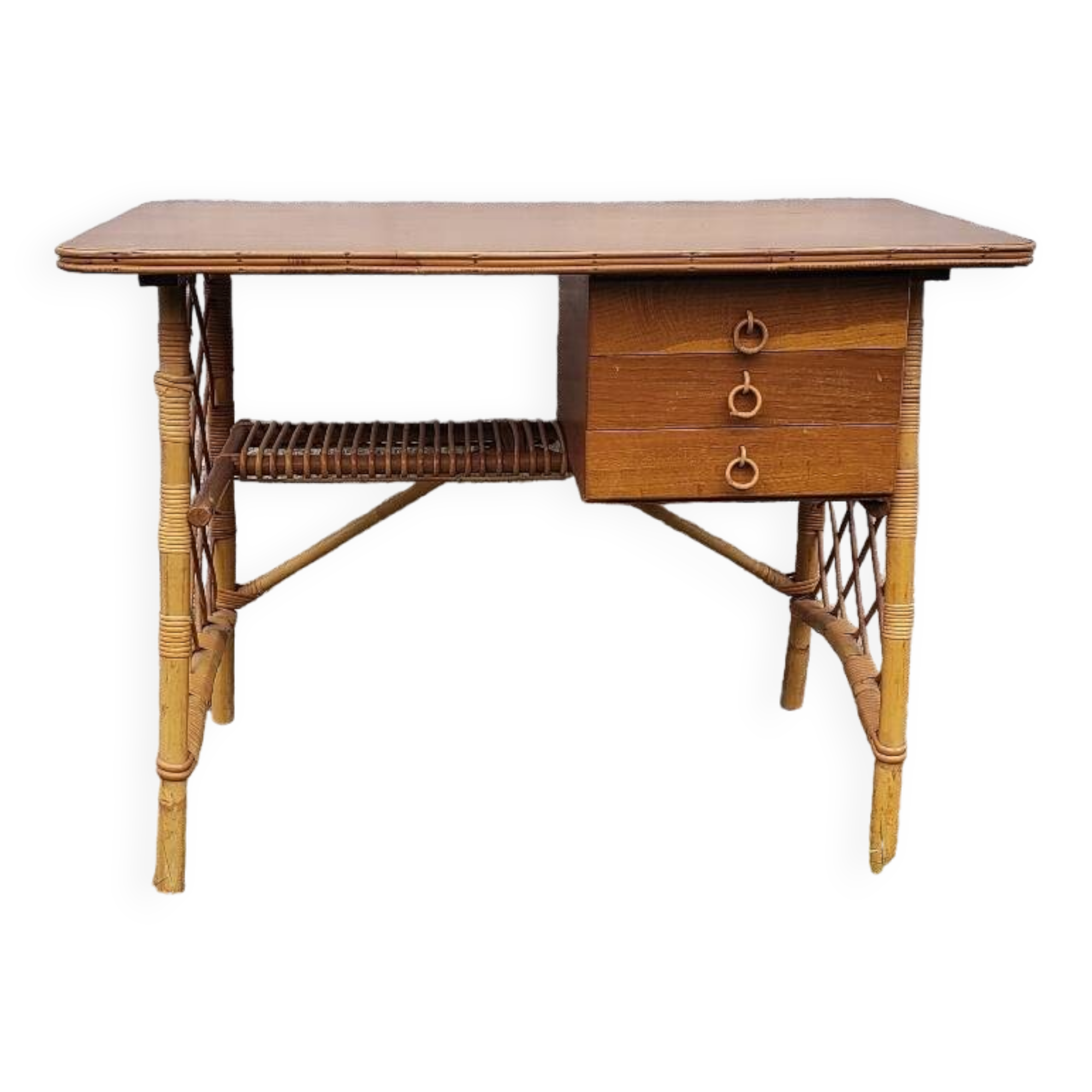 Rattan desk