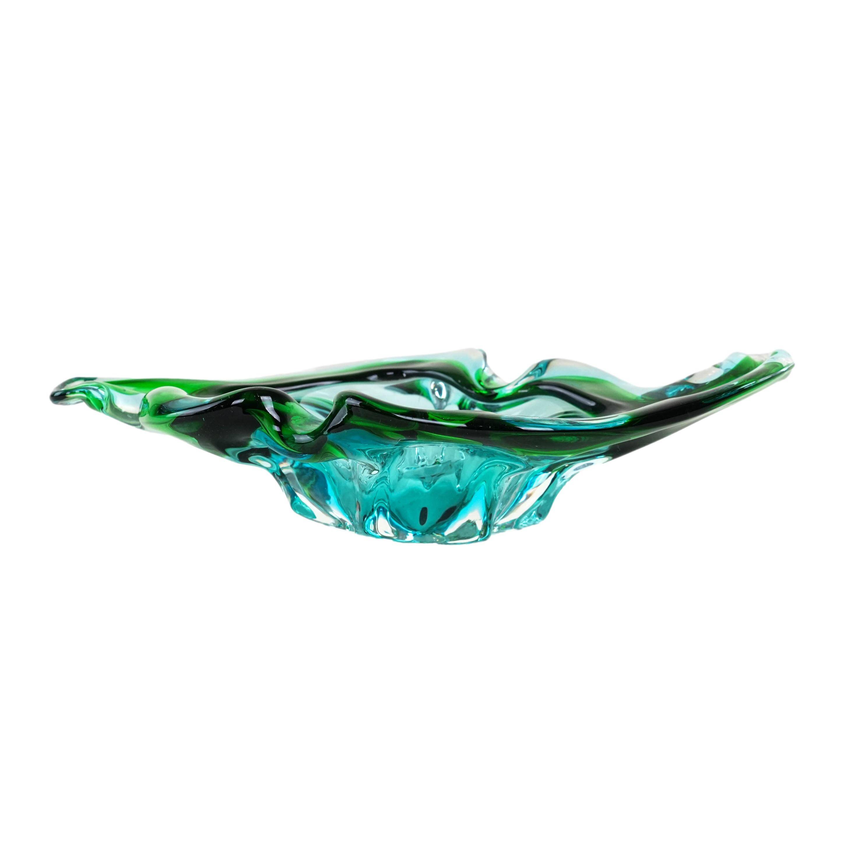 Platter, Murano glass, Italian design, 1960s, made in Italy