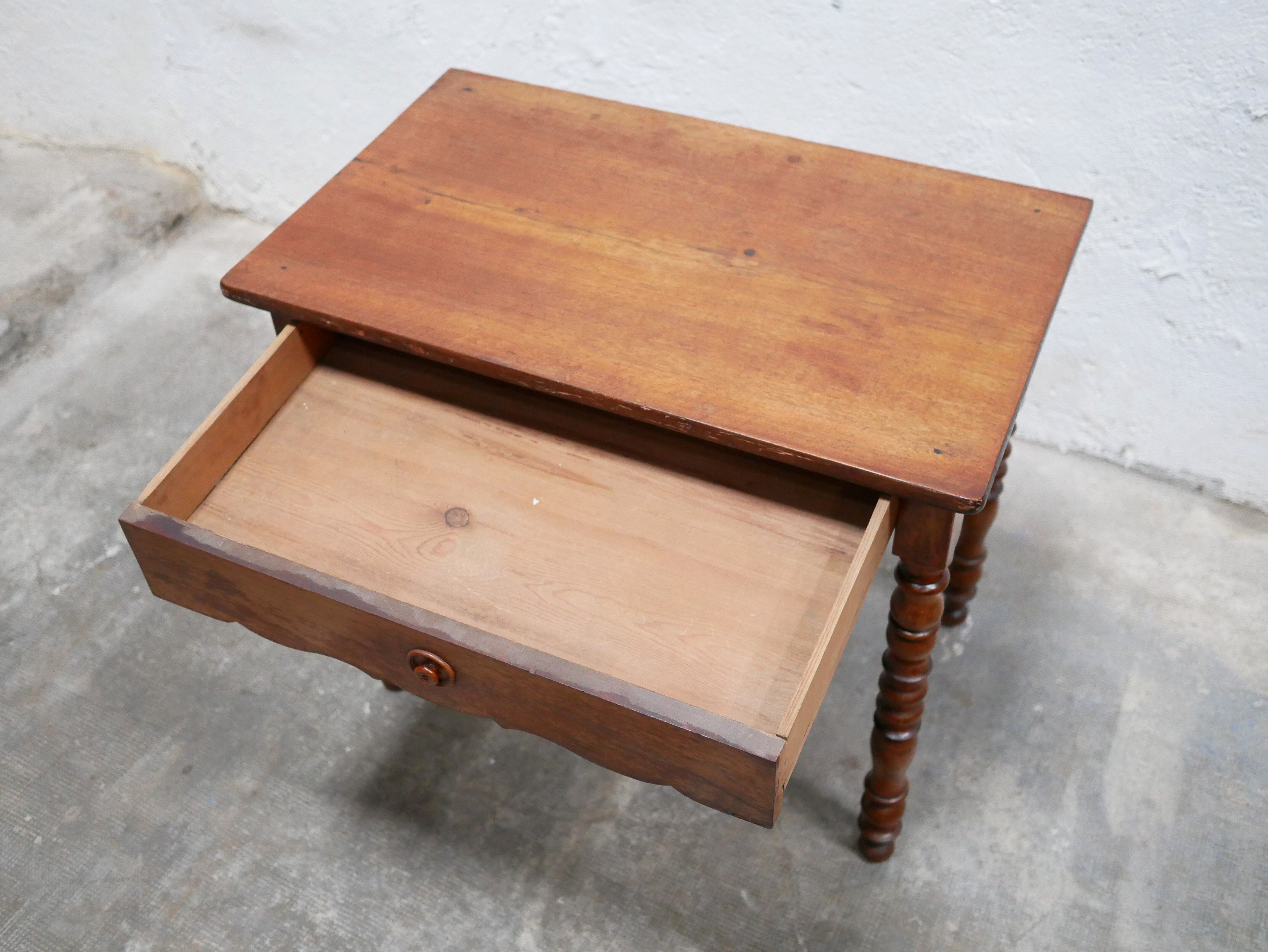 Vintage wooden desk side table
